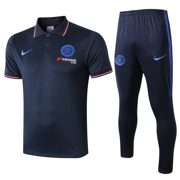 Polo Conjunto Completo Chelsea 2019-2020 Azul Marino